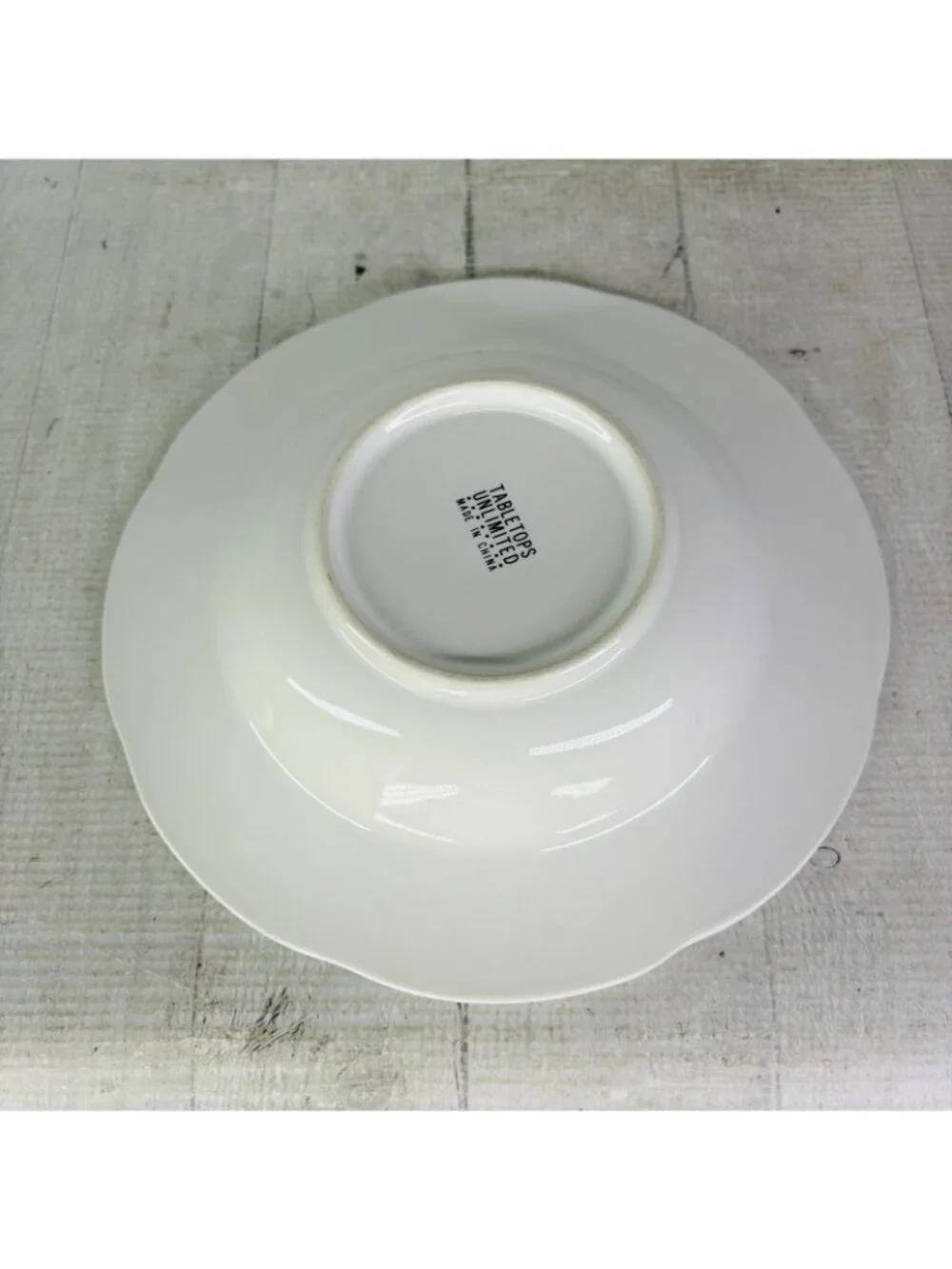 Tabletops Unlimited TAU71 Floral Blue Ceramic Rim Pasta Soup Cereal Bowl Set 4
